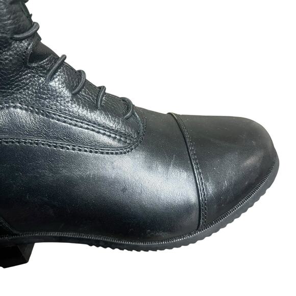 Ovation Girls Black Leather Flex Sport Field Boot Sz 2 Regular Equestrian Riding - Picture 7 of 16